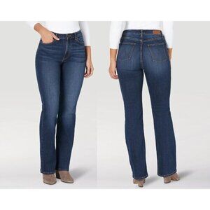 Wrangler Women's Blue High Rise True Straight Leg Jeans MT1STST Size 10 NWT